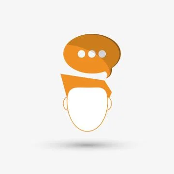 Communication design. bubble icon. Flat illustration , vector Illustrazione stock