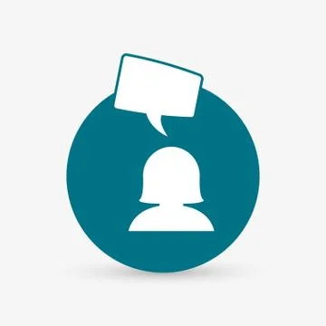 Communication design. bubble icon. Flat illustration , vector Illustrazione stock