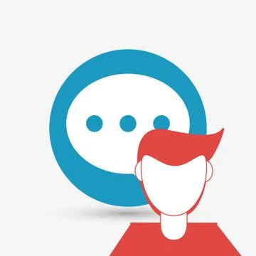 Communication design. bubble icon. Flat illustration , vector Illustrazione stock