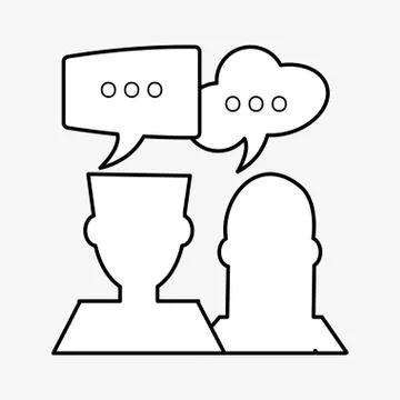 Communication design. bubble icon. Flat illustration , vector Stock Illustration