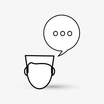 Communication design. bubble icon. Flat illustration , vector Illustrazione stock