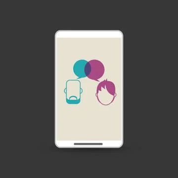 Communication design. bubble icon. Flat illustration , vector イラスト素材