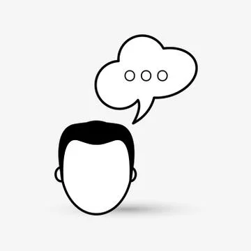 Communication design. bubble icon. Flat illustration , vector Stock Illustration