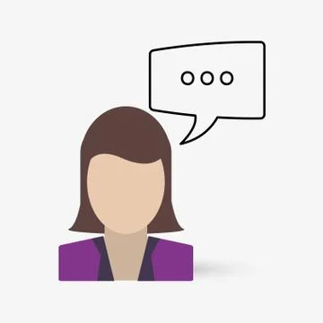 Communication design. bubble icon. Flat illustration , vector Stock Illustration