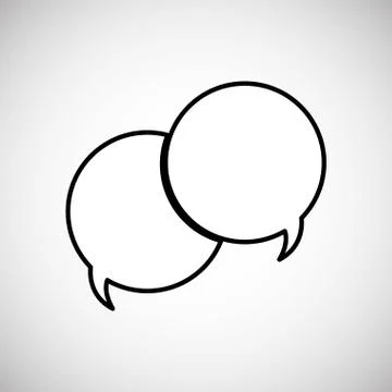 Communication design. bubble icon. Flat illustration, vector gra Illustrazione stock