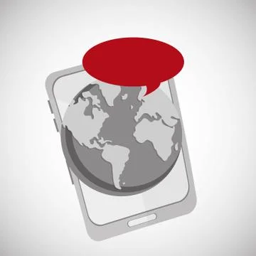 Communication design. bubble icon. Flat illustration, vector gra Stock Illustration