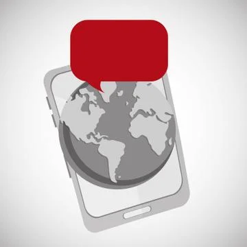 Communication design. bubble icon. Flat illustration, vector gra Illustrazione stock