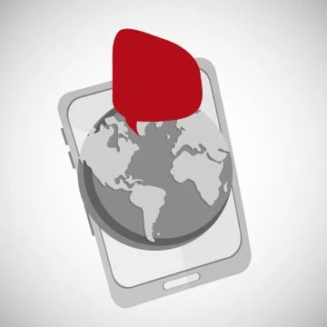 Communication design. bubble icon. Flat illustration, vector gra Stock Illustration