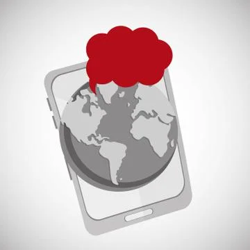 Communication design. bubble icon. Flat illustration, vector gra Stock Illustration
