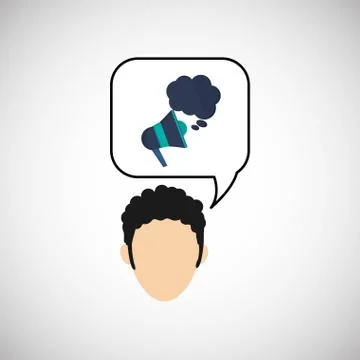 Communication design. bubble icon. Flat illustration, vector gra Stock Illustration