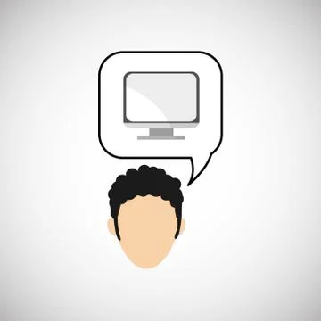 Communication design. bubble icon. Flat illustration, vector gra Stock Illustration