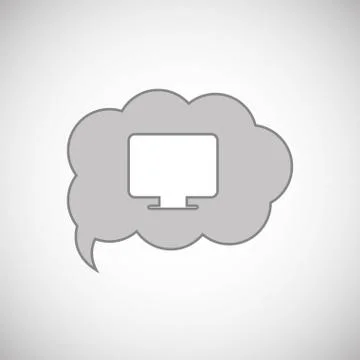 Communication design. bubble icon. Flat illustration, vector gra Illustrazione stock