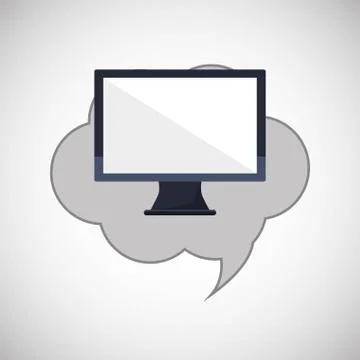 Communication design. bubble icon. Flat illustration, vector gra Stock Illustration
