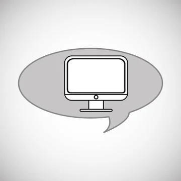 Communication design. bubble icon. Flat illustration, vector gra Stock Illustration