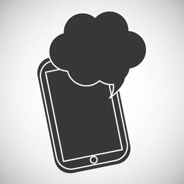 Communication design. bubble icon. Flat illustration, vector gra Stock Illustration
