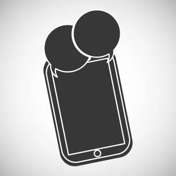 Communication design. bubble icon. Flat illustration, vector gra Stock Illustration