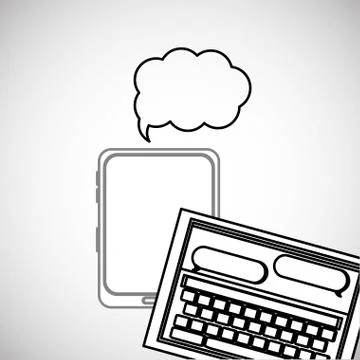 Communication design. bubble icon. Flat illustration, vector gra Illustrazione stock