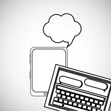 Communication design. bubble icon. Flat illustration, vector gra Stock Illustration