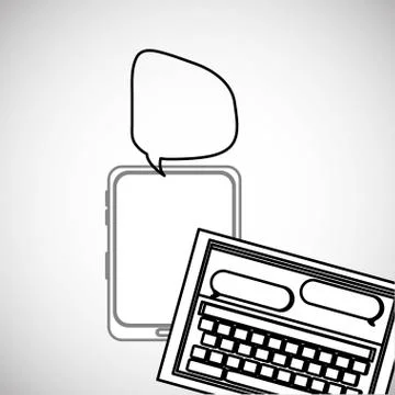Communication design. bubble icon. Flat illustration, vector gra Illustrazione stock