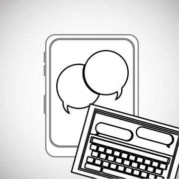 Communication design. bubble icon. Flat illustration, vector gra Stock Illustration
