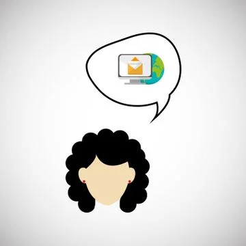 Communication design. bubble icon. Flat illustration, vector gra Stock Illustration