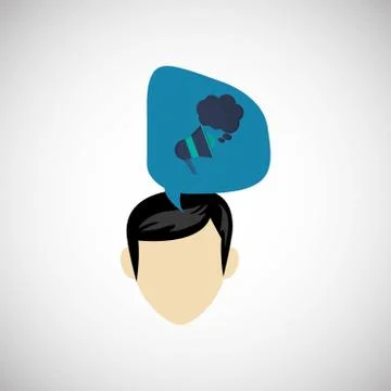 Communication design. bubble icon. Flat illustration, vector gra Stock Illustration