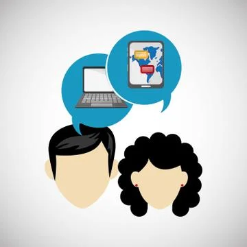 Communication design. bubble icon. Flat illustration, vector gra Illustrazione stock