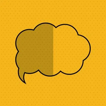 Communication design. bubble icon. Flat illustration, vector gra Stock Illustration