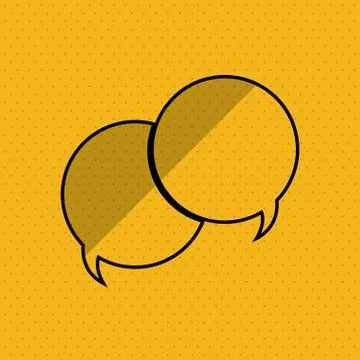 Communication design. bubble icon. Flat illustration, vector gra Illustrazione stock