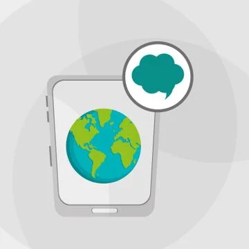 Communication design. bubble icon. Flat illustration, vector gra Stock Illustration