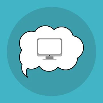 Communication design. bubble icon. Flat illustration, vector gra Stock Illustration