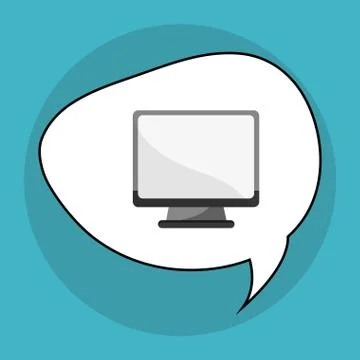 Communication design. bubble icon. Flat illustration, vector gra Illustrazione stock