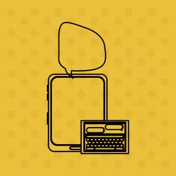 Communication design. bubble icon. Flat illustration, vector gra Illustrazione stock