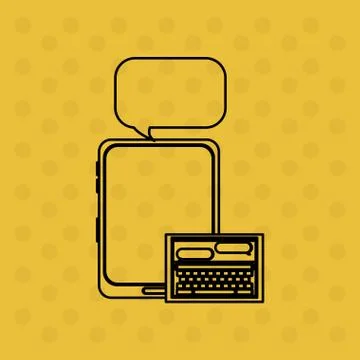 Communication design. bubble icon. Flat illustration, vector gra Stock Illustration