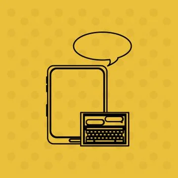 Communication design. bubble icon. Flat illustration, vector gra Illustrazione stock