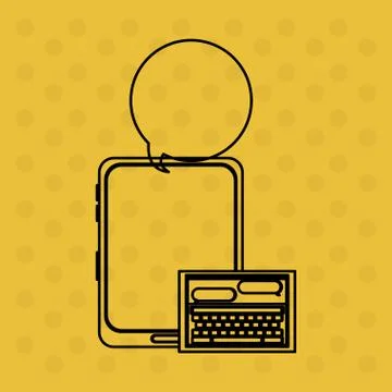 Communication design. bubble icon. Flat illustration, vector gra Stock Illustration