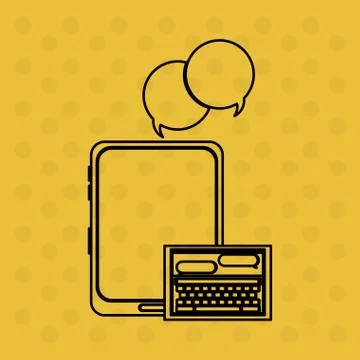 Communication design. bubble icon. Flat illustration, vector gra Stock Illustration