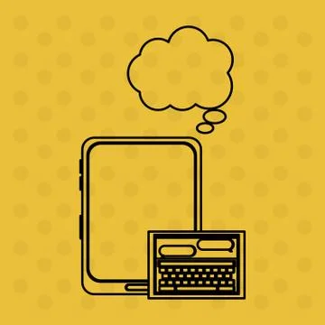Communication design. bubble icon. Flat illustration, vector gra Stock Illustration