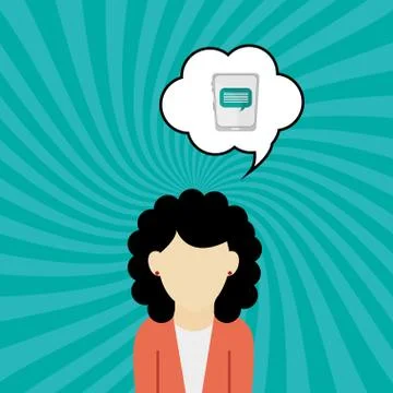 Communication design. bubble icon. Flat illustration, vector gra Stock Illustration