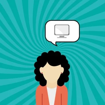 Communication design. bubble icon. Flat illustration, vector gra Stock Illustration