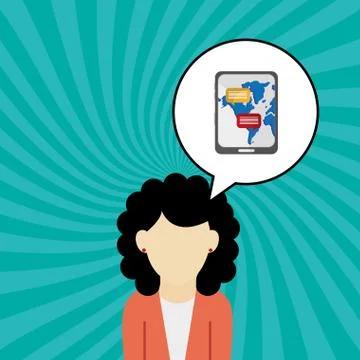 Communication design. bubble icon. Flat illustration, vector gra Stock Illustration