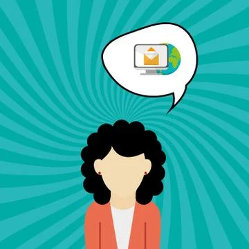 Communication design. bubble icon. Flat illustration, vector gra Illustrazione stock