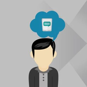 Communication design. bubble icon. Flat illustration, vector gra Illustrazione stock