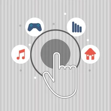 Communication design. Cursor icon. Colorful illustration , vector Illustrazione stock