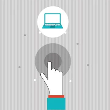 Communication design. Cursor icon. Colorful illustration , vector Illustrazione stock