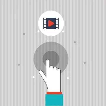 Communication design. Cursor icon. Colorful illustration , vector Stockillustratie