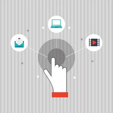 Communication design. Cursor icon. Colorful illustration , vector イラスト素材