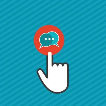 Communication design. Cursor icon. Colorful illustration , vector Stockillustratie