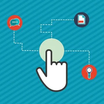 Communication design. Cursor icon. Colorful illustration , vector Stockillustratie