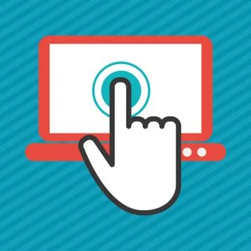 Communication design. Cursor icon. Colorful illustration , vector Illustrazione stock